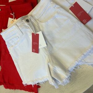 Lovervet White Frayed Denim Shorts nwt